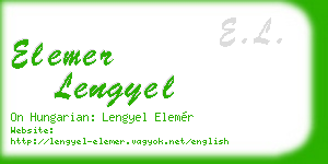 elemer lengyel business card