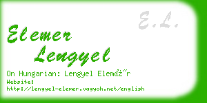elemer lengyel business card